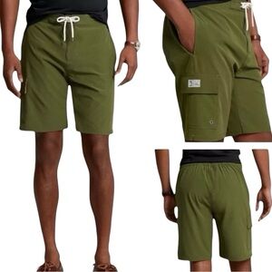 Mens Polo Ralph Lauren Swim Trunks SM GREEN ORANGE WHITE Pool Shorts NWT Polo RL